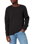 JACK & JONES Men's JORETHAN Knit Crew Neck BLK Sweater, Dark Grey Blend, M