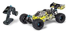 Carson 500202020 1:8 King of Dirt Buggy V25 GP RTR - RC Thermique, Voiture radiocommandée, Offroad, de Haute qualité, véhicule RC, modèle RC, Jaune