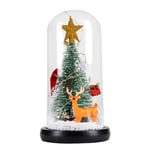 Christmas Tree in Glass Dome Small Christmas Tree Lighting