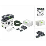 Ctlc midi Aspirateur sans fil 36V (2x 18 v) classe de poussière l + 2x Batteries 4,0 Ah + Chargeur + Systainer - Festool