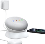 Support Pour Google Nest Mini - Support De Charge Avec Port De Charge Usb-C Et Usb-A - Peut Charger Votre Smartphone Et Vos Écouteurs - Non Compatible Avec Google Home Mini (Blanc).[G703]