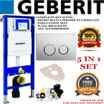 Geberit Duofix UP320 toilet frame FULL SET sigma 20 Matt chrome WC 5 in 1