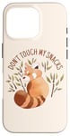 iPhone 16 Pro Don't Touch My Snacks Red Panda Bamboo Cute Funny Kawaii Case