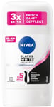 NIVEA Black & White Déodorant invisible en stick (50 ml) anti-transpirant pour une sensation sèche sur la peau, déodorant sans résidus et taches avec protection anti-transpirante 48 heures
