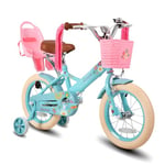 STITCH Daisy 16 Inch Kids Bike for 4-7 Years Girls. 16 Inch Wheels Girls Bike with doll seat & Bike Streamers & Stabilisers,Blue