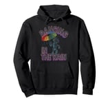 A Happy Robot Holding A Rainbow Umbrella Graphic Tee Pullover Hoodie