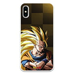 Personalaizer iPhone X Case - XS - Dragon Ball Z Goku SS3 Fondo