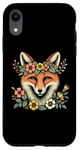 Coque pour iPhone XR Couronne de fleurs de renard