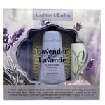 Crabtree & Evelyn Lavender Hand Cream 100g + Body Wash + Lotion 4 Piece Gift Set