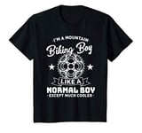 Youth Downhill Biker Kids Gift - Mountain Biking Boy - MTB Boy T-Shirt