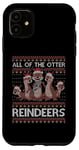 Coque pour iPhone 11 All Of The Otter Pull de Noël avec motif de loutre