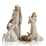 6st Willow Tree Nativity Figurer Set Staty Handmålad Dekor Julklapp