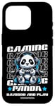 Coque pour iPhone 16 Pro Graphique de jeu vidéo Panda Gaming pour hommes, garçons, femmes, enfants