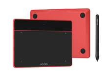 XP-PEN Deco Fun S Tablette Graphique à Stylet Passif à 8192 NiveauxTablette à Dessin 6x4 Pouces Compatible Mac Windows Chrome OS et Android (Rouge Carmin)