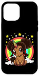 Coque pour iPhone 12 Pro Max Black Pride Brown Unicorn Chocolat Mélanine Enfant Fille