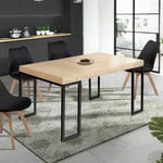 Table console extensible toronto 6 personnes 140 cm design industriel