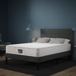 Matelas à ressorts confortable avec 7 zones mousse de polyurethane, surmatelas matelassé en microfibre, dureté H3 - 90x200x25 cm