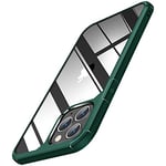 TENDLIN Compatible with iPhone 11 Pro Case Crystal Clear Hard Back Soft Bumper Protective Case (Green)