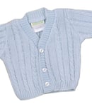 Babyprem Baby Clothes Premature Tiny Boys Knitted Blue White Cardigan Sweater