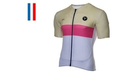 Maillot manches courtes lebram pas de peyrol beige rose