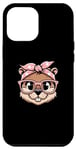 iPhone 12 Pro Max Beaver Pink Bandana Glasses Case