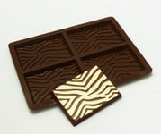 4 cell Zebra Bar Chocolate Candy Bar Silicone Baking Mould N041 Animal Print