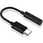 MAS CARNEY │ Adaptateur USB de Type C vers AUX Femelle de 3.5 mm, Prise Audio pour écouteurs Compatible avec Huawei, Google, Pixel, Mi, Moto Z, iPad Pro, MacBook, etc, Android/iOS/Win10 │ Noir