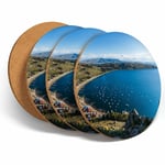 4 Set - Copacabana Lake Rio de Janeiro Coasters - Kitchen Drinks Gift #3209