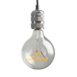 1 x Vintage Worded 'Love' E27 Glass Bodied Globe LED Bulb 2W Clear Warm White 2200K 160lm