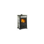 Nordica - Poele a' bois La Extraflame Rossella Plus avec revetement exte'rieur en majolique couleur pierre naturelle 8 kw 229 m chauffe'