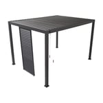 Tillbehör Pergola Aluminium Skärm Till 3-metersvägg, 93cm Antracit