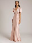 Ghost Delphine Bias Cut Satin Maxi Dress