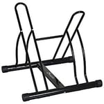 Homcom Steel Double-Sided Indoor Bike Rack Black