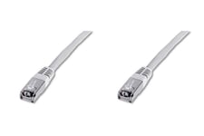 Digitus Dk-16411-0025/Wh Rj45 Nätverkskabel, Patchkabel Cat 6 S/Ftp 0,25 M Vit Flamskyddad, Med Låsskydd 1 St