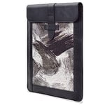 Londo Étui pour iPad Pro 11" - Cuir Pleine Fleur véritable avec Design tissé pour iPad Pro (2018-2020)/iPad Air (2020)/iPad 2021 - Compatible avec Toutes Les tablettes Android 11" - Noir