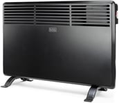 Radiateur électrique 1200W, pour salle de Bain, Programmable, Thermostat avec détecteur pour un arrêt automatique, Commandes numériques, Noir