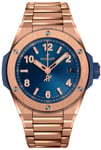 Hublot 457.OX.7180.OX Big Bang 38mm Intergrated Time Only Sininen/18K punakultaa