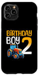 Coque pour iPhone 11 Pro Tracteur agricole pour 2e anniversaire garçon 2 ans