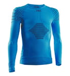 X-Bionic Invent 4.0 T-Shirt Maillot de Compression Manches Longues Enfant Bleu Taille 10-11