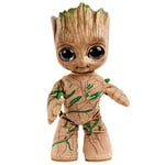 Mattel Marvel Plush, Groovin’ Groot Dancing and Talking Plush Figure from Disney+ Series I Am Groot, Soft Toy for Gifts and Collectors, HJM23