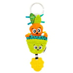 LAMAZE Candy The Carrot, Mini Clip on Pram and Pushchair Newborn Baby Toy, Sensory Toy for Babies with Colours and Sounds, Development Toy for Boys and Girls Aged 0 Months +, Multicoloured