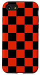 iPhone SE (2020) / 7 / 8 Modern Checkerboard Red and White Checkered Pattern Case