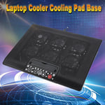 Laptop Cooler Cooling Pad Base Usb 6 Fans Adjustable Angle Mounts Stand 17 Part