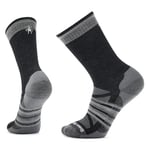 Smartwool Outdoor Light Cushion Crew Socks, Black-Medium Gray Heather, Large