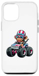 Coque pour iPhone 14 Pro Patriotic Monkey 4 juillet Monster Truck American