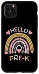 Coque pour iPhone 11 Pro Max Hello Pre-K Crayon arc-en-ciel pour enfant