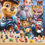 Paw Patrol joulukalenteri 2024, 24 kpl Paw Patrol figuurit nuket lelut Joulu 24 päivän lähtölaskentakalenteri Blind Box Festival Lahja hänelle tai...