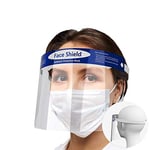 Transparent Safety Face Shield Full Protection Cap Wide Visor | Adjustable | Easy to Clean | Protective Film Must Be Peeled Off