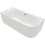 VILLEROY & BOCH LOOP & FRIENDS OVAL DUO BACK-TO-WALL BADEKAR 180X80 VENSTRE HVIT ALPIN