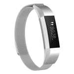 Fitbit Ace Klassinen magneettinen milanese ruostumaton teräs kellon vaihto ranneke - Hopea Hopea/Harmaa